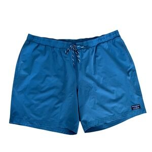 LL‎ Bean Men's Swim Trunks Shorts Quick Dry Blue Elastic Waist Drawstring NWOT
